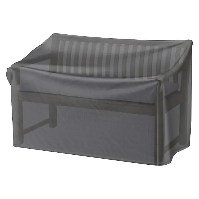 Gartenbank-Schutzhülle Aerocover - L x B x H: 130 x 75 x 85 cm, Kunststoff - Graue Schutzhülle für eine Gartenbank, die das Möbelstück vor Witterungseinflüssen schützt und seine Lebensdauer verlängert.
