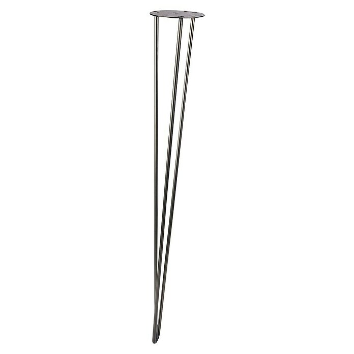 Rei Pata para muebles Tri (Ø x Al: 10 x 71 cm, Acero, Negro) | BAUHAUS