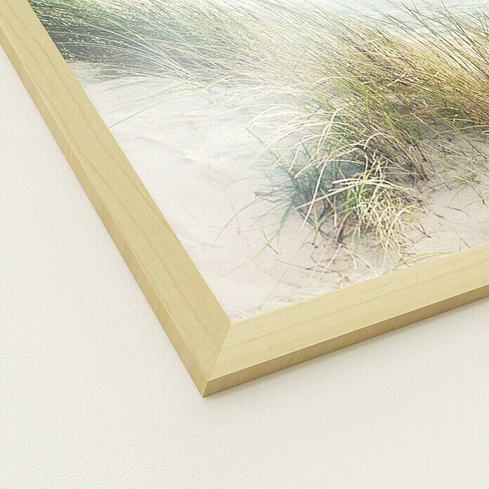 Gerahmtes Bild Oversized (Baltic Sea Coast, 124 x 50 cm, Weiß)