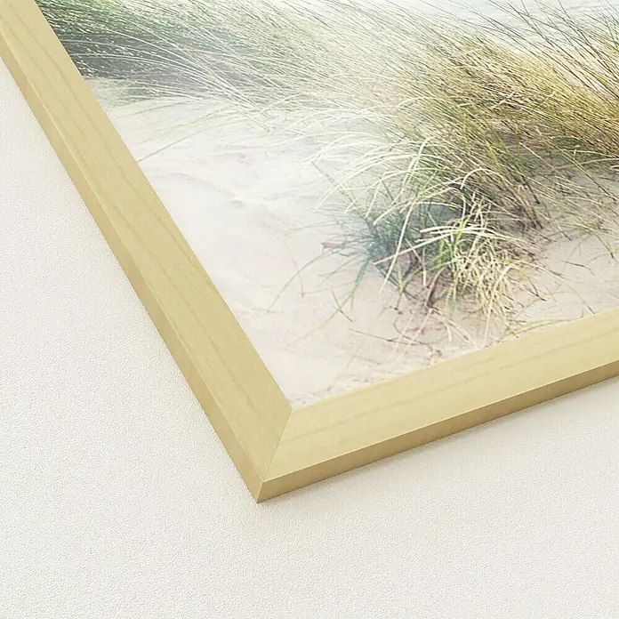 ProArt Bild Oversized - Baltic Sea Coast, B x H: 124 x 50 cm - Nahaufnahme eines gerahmten Strandfotos, das die subtile Eleganz und natürliche Schönheit des Dekors hervorhebt.