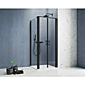 GEO Hit Pro Eckdusche B-PF110 (L x B x H: 80 x 100 x 202,2 cm, Beschichtet, Schwarz, Glasstärke: 6 mm, DIN Anschlag: Rechts) | BAUHAUS