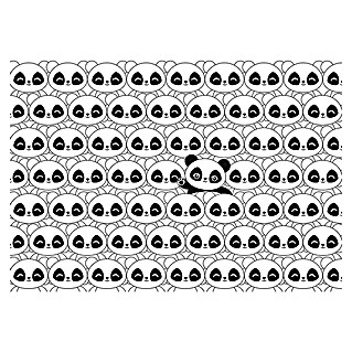 Fototapete Pandas Allover groß (B x H: 254 x 184 cm, Papier)