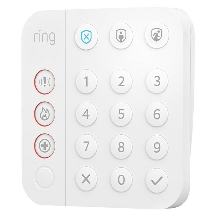 Ring Alarm Tastenfeld Keypad 2. Gen.Weiß, 2,3 x 10 x 14,9 cm Front View