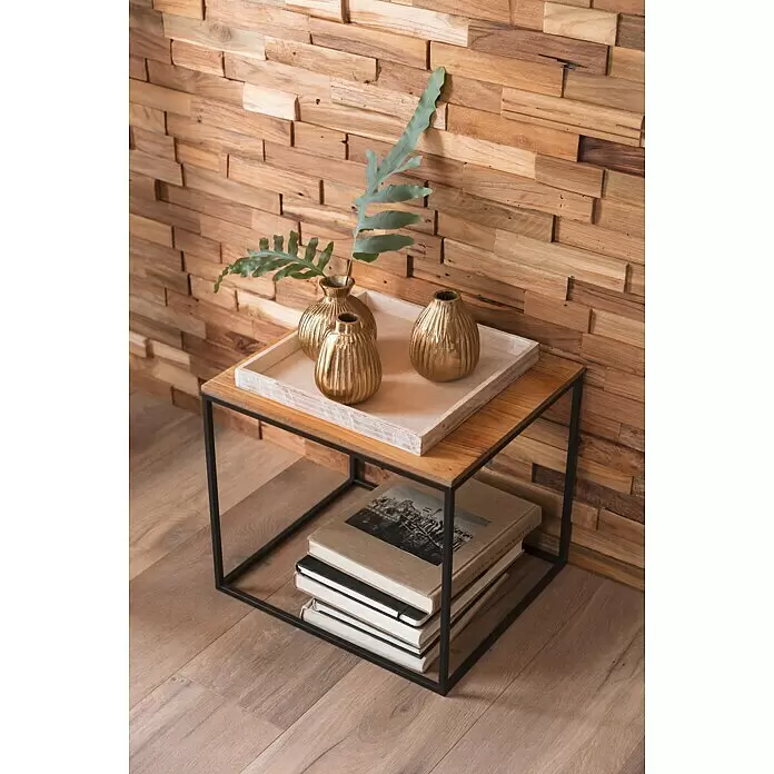 Indo Wandpaneel 3D Wall Nature - Teak, 500 x 200 x 10 mm - Stimmungsaufnahme