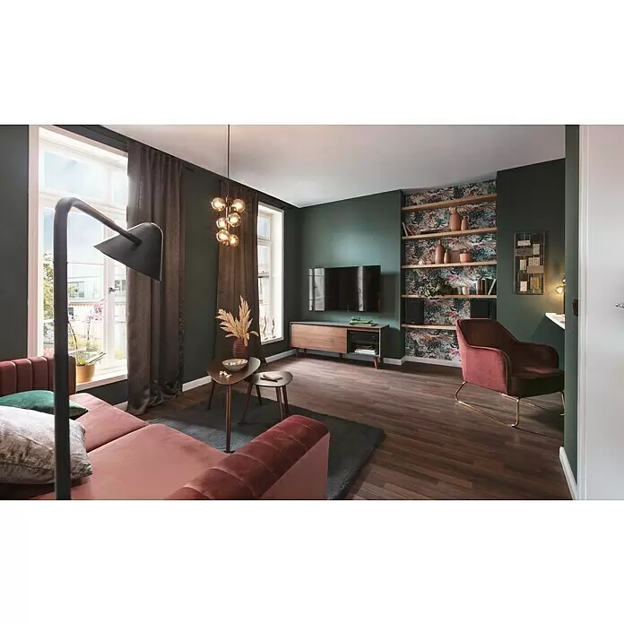 SCHÖNER WOHNEN-Farbe Wandfarbe DesignfarbeBesinnliches Waldgrün, Matt, 1 l, Konservierungsmittelfrei