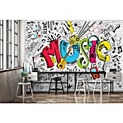 Fototapete Music-Graffiti (B x H: 416 x 254 cm, Vlies) | BAUHAUS