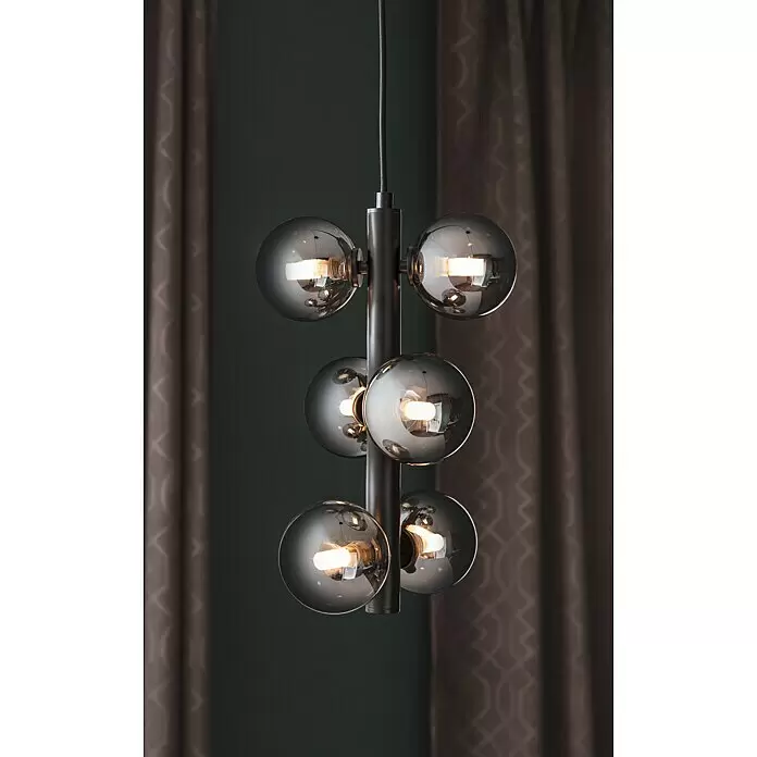 Lucide Tycho Pendelleuchte - L x B x H: 25,5 x 25,5 x 150 cm, Schwarz - Stimmungsaufnahme