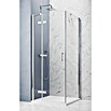 GEO Hit Pro Eckdusche B-PF300 (L x B x H: 100 x 90 x 200 cm, Beschichtet, Chrom, Glasstärke: 6 mm, DIN Anschlag: Links) | BAUHAUS