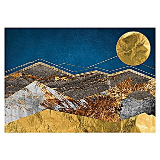 Fototapete Mond und Berge (B x H: 312 x 219 cm, Vlies)