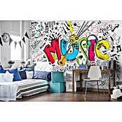 Fototapete Music-Graffiti (B x H: 416 x 254 cm, Vlies) | BAUHAUS