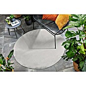 Alfombra de pelo Happy (Plateado, Diámetro: 120 cm, 100 % poliéster (pelo / felpa)) | BAUHAUS