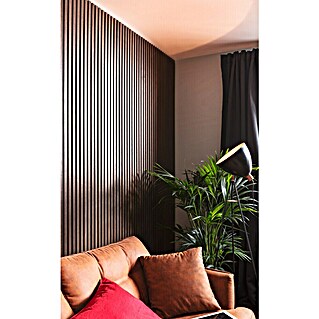 FibroTech Akustikpaneel Premium (Smoked Oak, 2.440 x 605 x 22 mm)