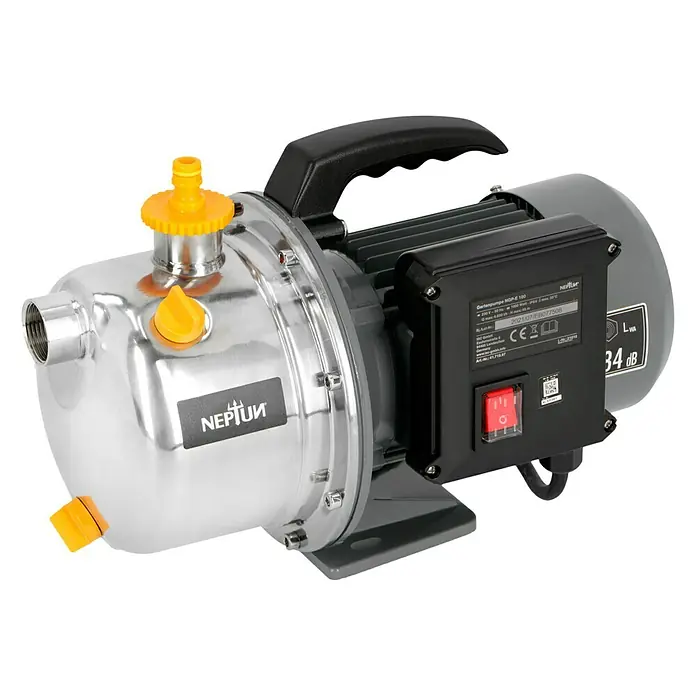 Neptun Gartenpumpe NGP-E 100 SET - 1.000 W, Max. Fördermenge: 4.600 l/h - Neptun Gartenpumpe NGP-E 100: Robuste Gartenpumpe für zuverlässige Wasserversorgung im Garten. Leistungsstark und langlebig.