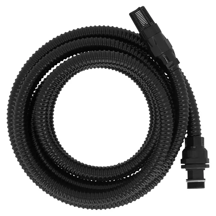Neptun Gartenpumpe NGP-E 100 SET - 1.000 W, Max. Fördermenge: 4.600 l/h - Schwarzer, flexibler Ablaufschlauch mit Anschlussstücken an beiden Enden, ideal für den Einsatz im Sanitärbereich.