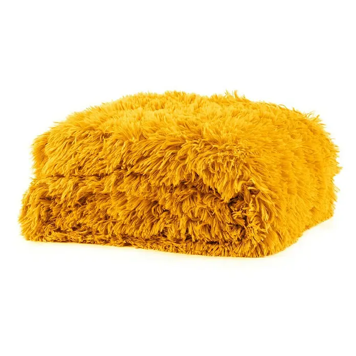 Manta para sofá Luxury - Multicolor - Cojín amarillo y esponjoso para mayor comodidad y estilo. Perfecto para agregar un toque de calidez y confort a tu hogar.