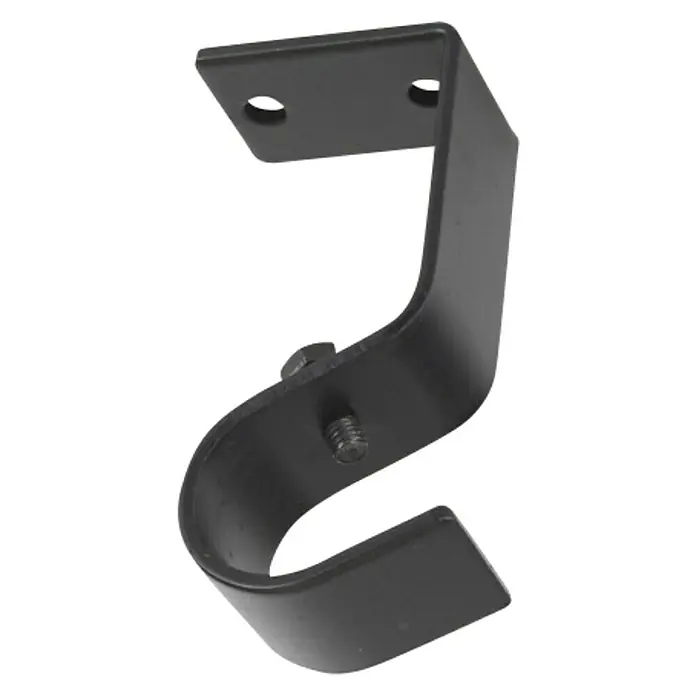 Soporte de techo para barra de cortina Antique - 7,7 x 2,5 x 4 cm, Diámetro: 22 mm, Montaje en la pared - Soporte negro con tornillo para un montaje seguro de objetos. Construcción robusta para un soporte fiable.