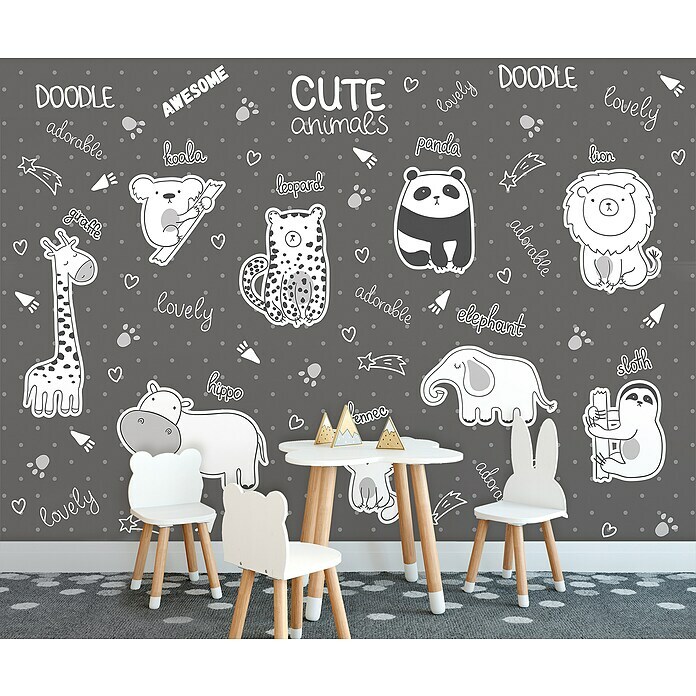 Fototapete Cute Animals II (B x H: 368 x 254 cm, Papier) | BAUHAUS