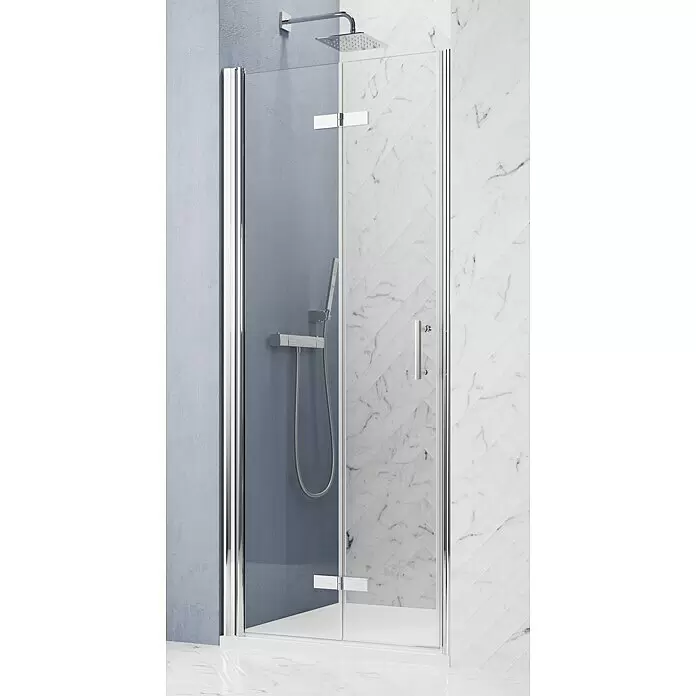 GEO Hit Pro Nischendusche B-PN400 - 80 x 202,2 cm, Beschichtet, Chrom, 6 mm, DIN Anschlag: Links - Stimmungsaufnahme