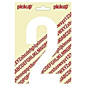 Pickup Etiqueta adhesiva (Motivo: K, Blanco, Altura: 60 mm)
