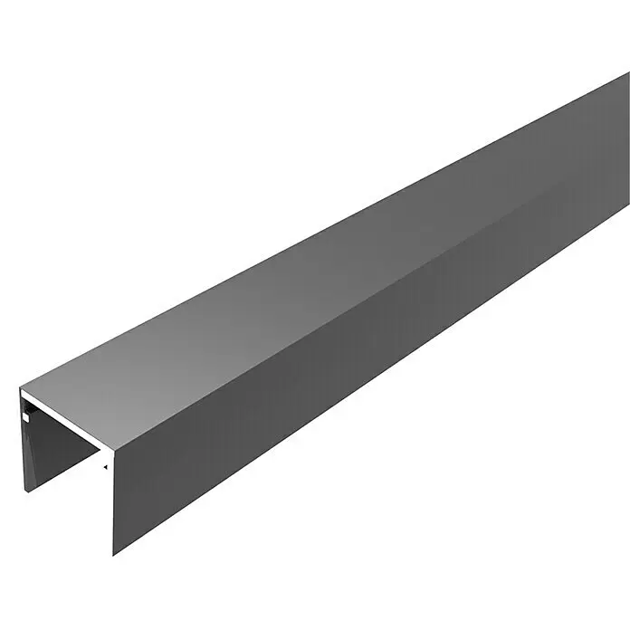 U-Profil - 200 cm x 16 mm, Aluminium, Anthrazit - Detailaufnahme