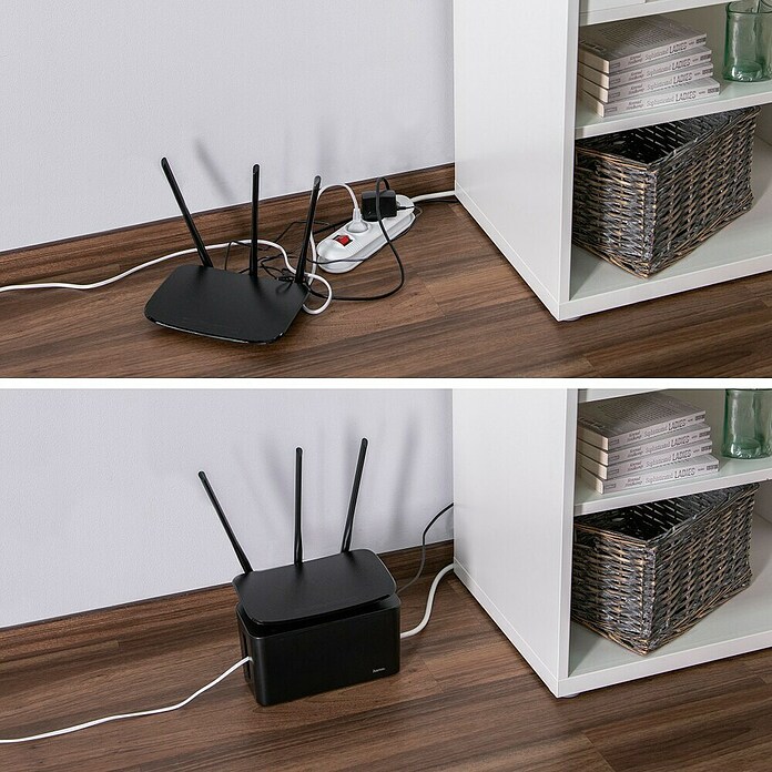 Hama Caja de cables (23,5 x 12 x 11,5 cm, Negro) | BAUHAUS