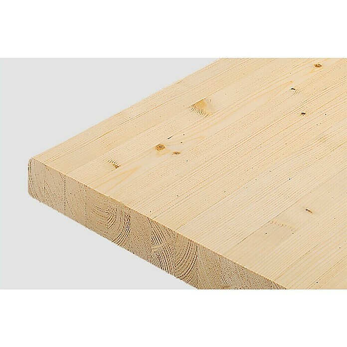 Massivholzplatte (Fichte, 240 x 60 x 4 cm)