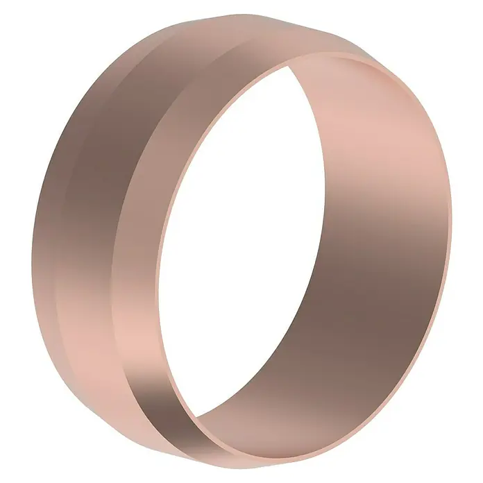 Klemmring - Durchmesser: 10 mm, 5 Stk. - Nahaufnahme eines eleganten roségoldenen Rings mit sanften Lichtreflexionen. Perfekt für Verlobung oder als stilvolles Accessoire.