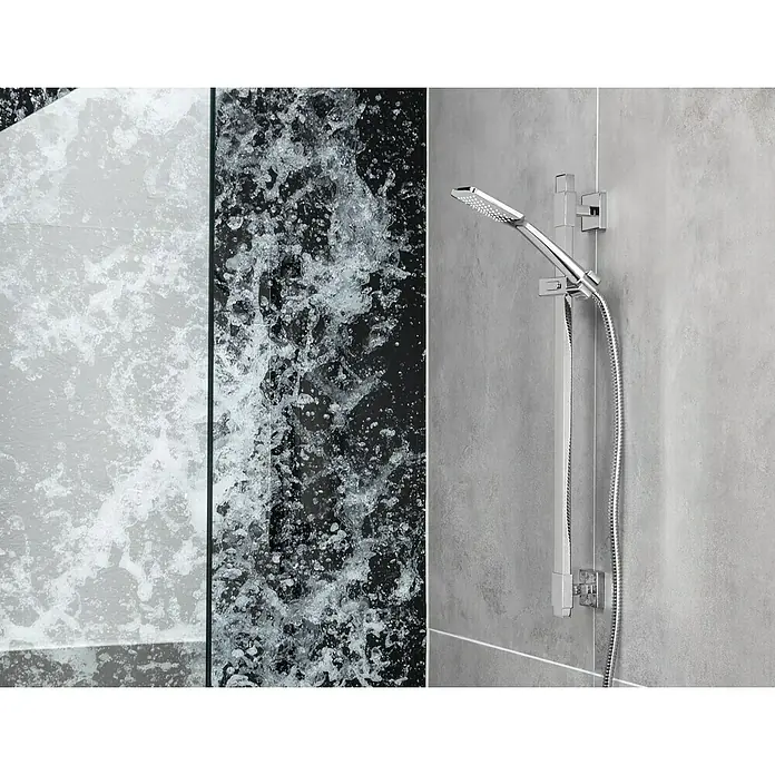 Mixomat Brausegarnitur Laksfors - Art Strahl: Sanfter Duschregen, Chrom - Elegante Duscharmatur mit Brausestange und modernem Design. Die verchromte Oberfläche sorgt für einen stilvollen Akzent im Badezimmer.