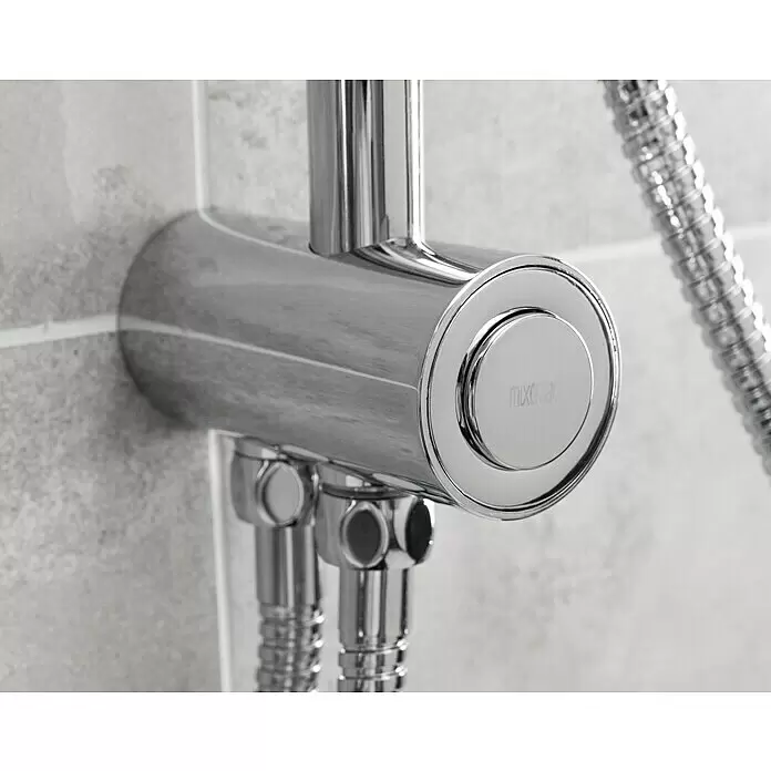 Mixomat Duschsystem Denver - Mit Umsteller, Lochabstand: 67 cm, Anzahl Strahlarten: 5 Stk., Chrom/Weiß - Stimmungsaufnahme