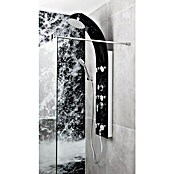 Camargue Panel de ducha de vidrio Sylt 2.0 (Altura: 132 cm, Con grifo monomando, Negro)