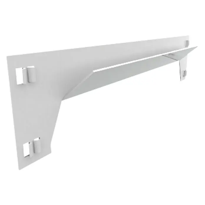 Simonrack Simonclick Travesaño para estanterías de carga pesada - Largo: 900 mm, Blanco - Soporte metálico para estante, pintado de blanco y con recortes para montaje en pared. Diseño estable para montaje en pared.