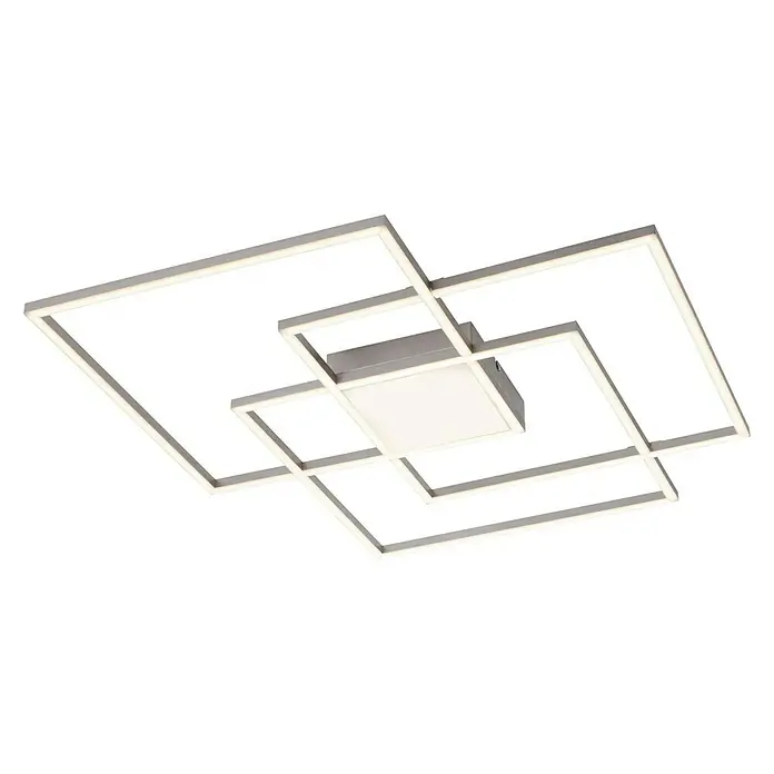 Just Light LED-Deckenleuchte Asmin - 12 W, L x B x H: 75 x 75 x 6 cm, Stahl, Mehrfarbig - Quadratische LED-Deckenleuchte mit modernem Design. Diese Leuchte ist ideal für Wohn- und Geschäftsräume und bietet helles, effizientes Licht.