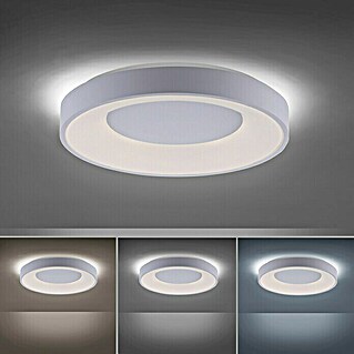 LeuchtenDirekt LED-Deckenleuchte rund (30 W, Ø x H: 48 x 7,8 cm, Weiß, Sonstige)
