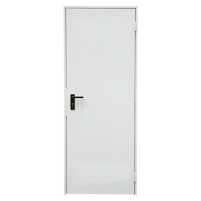 Novoferm Puerta metálica Super Plus Prelacada blanca (87,5 x 203,5 cm, Apertura: Derecha)