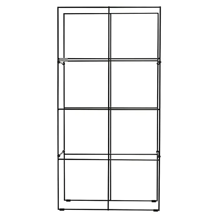 Bellissa Regalsystem Filo 2x4 - 59 x 31 x 117 cm - Dieser Wäscheschrank aus Chrom mit acht Fächern bietet eine robuste und stilvolle Aufbewahrungslösung für Kleidung und andere Textilien.