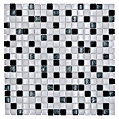 Mosaikfliese Quadrat Crystal Mix XCM M740 (30 x 30 cm, Weiß/Grau, Glänzend) | BAUHAUS