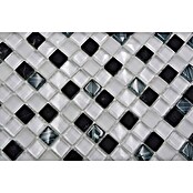 Mosaikfliese Quadrat Crystal Mix XCM M740 (30 x 30 cm, Weiß/Grau, Glänzend) | BAUHAUS