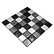 Mosaikfliese Quadrat Crystal XCM 8BS28 (30 x 30 cm, Silber/Schwarz, Glänzend) | BAUHAUS