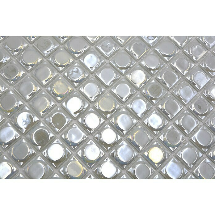 Mosaikfliese Quadrat Eco Uni SANDY 12 (31,5 x 31,5 cm, Weiß, Glänzend)