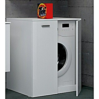 Waschmaschinenschrank (B x T x H: 69 x 63 x 89 cm, Weiß, Melaminbeschichtet)
