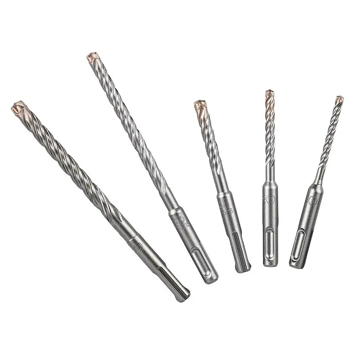 Alpen Beton- & Steinbohrer Force X KBSD 5 - Gesamtumfang: 5 -tlg., Durchmesser Bohrer: 10 mm - Set mit SDS-Plus-Bohrern in verschiedenen Größen für Bohrmaschinen, ideal für Heimwerker und Profis.