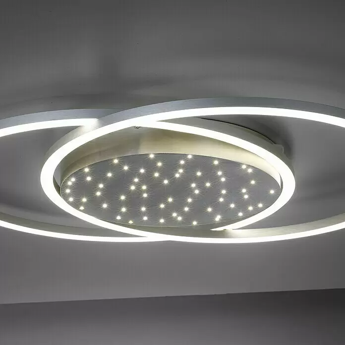 Paul Neuhaus LED-Deckenleuchte YUKI48 W, L x B x H: 66,8 x 50 x 5 cm, Stahl, Mehrfarbig
