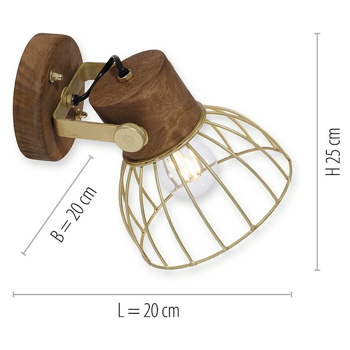 Just Light Deckenstrahler (60 W, L x B x H: 20 x 20 x 20 cm, E27, 1 Stk.) | BAUHAUS