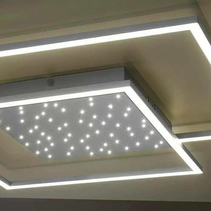 Paul Neuhaus LED-Deckenleuchte YUKI - 57 W, L x B x H: 67 x 67 x 5 cm, Stahl, Mehrfarbig - Detailaufnahme