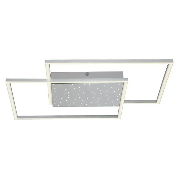 Paul Neuhaus LED-Deckenleuchte YUKI - 57 W, L x B x H: 67 x 67 x 5 cm, Stahl, Mehrfarbig - Moderne LED-Deckenleuchte mit rechteckigem Design und Sternenhimmel-Effekt für eine stilvolle Beleuchtung in jedem Raum.