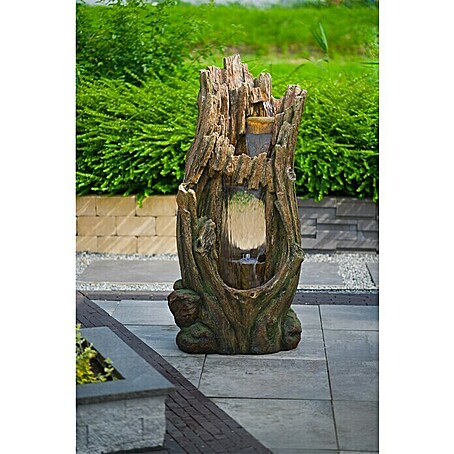 Ubbink AcquaArte Gartenbrunnen Cerda (48 x 71 x 150 cm, Kunststoff, Braun)