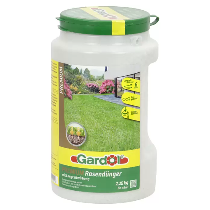 Gardol Rasendünger Premium - 2,25 kg, Max. Anwendungsfläche: 45 m²