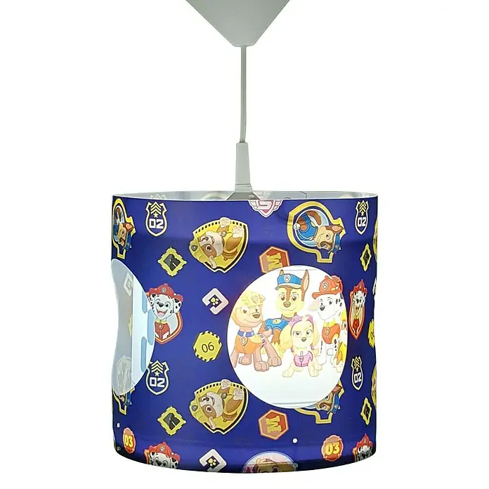 Niermann Pendelleuchte rund Paw Patrol - 60 W, Mehrfarbig, E27 - Blaue Paw Patrol Hängelampe mit den beliebten Charakteren, perfekt für Kinderzimmer.