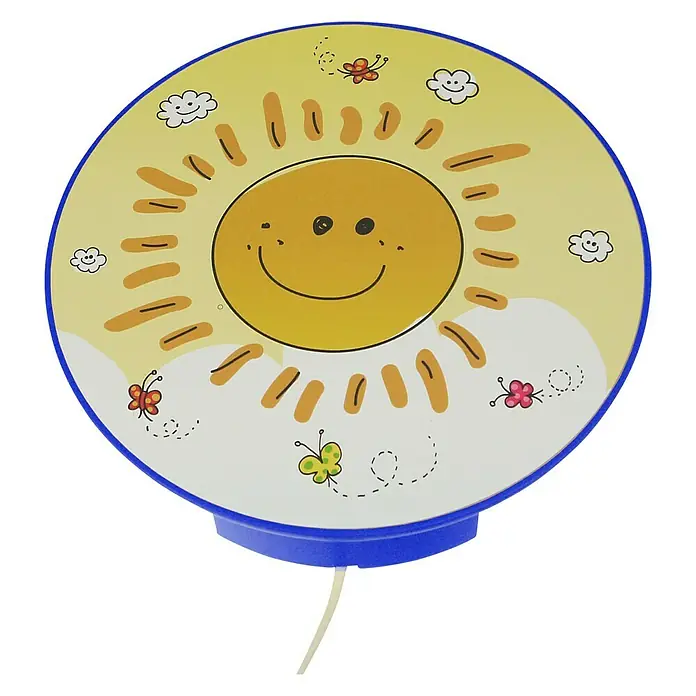 Niermann Kinderzimmerleuchte rund Sunny - 25 W - Kinderzimmerlampe mit freundlichem Sonnendesign. Ideal als Nachtlicht oder Dekoration für ein sonniges Ambiente im Kinderzimmer.