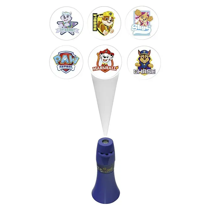 Niermann Taschenlampe Projektor Paw Patrol - Blau, Batteriebetrieben, Kunststoff - Projektor mit Paw Patrol Motiven der beliebten Charaktere Everest, Rubble, Skye, Chase und Marshall. Ein Muss für jeden Paw Patrol Fan.